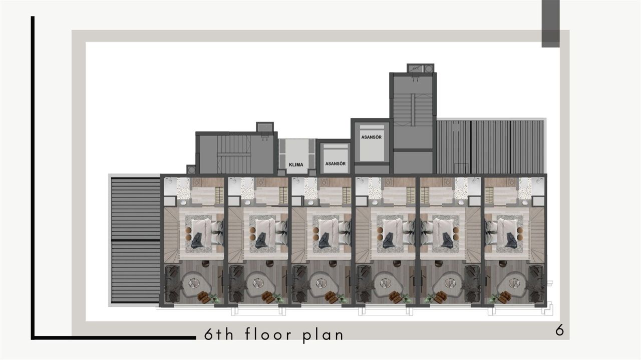 Квартира в Анталии, Турция, 56 м² - фото 9