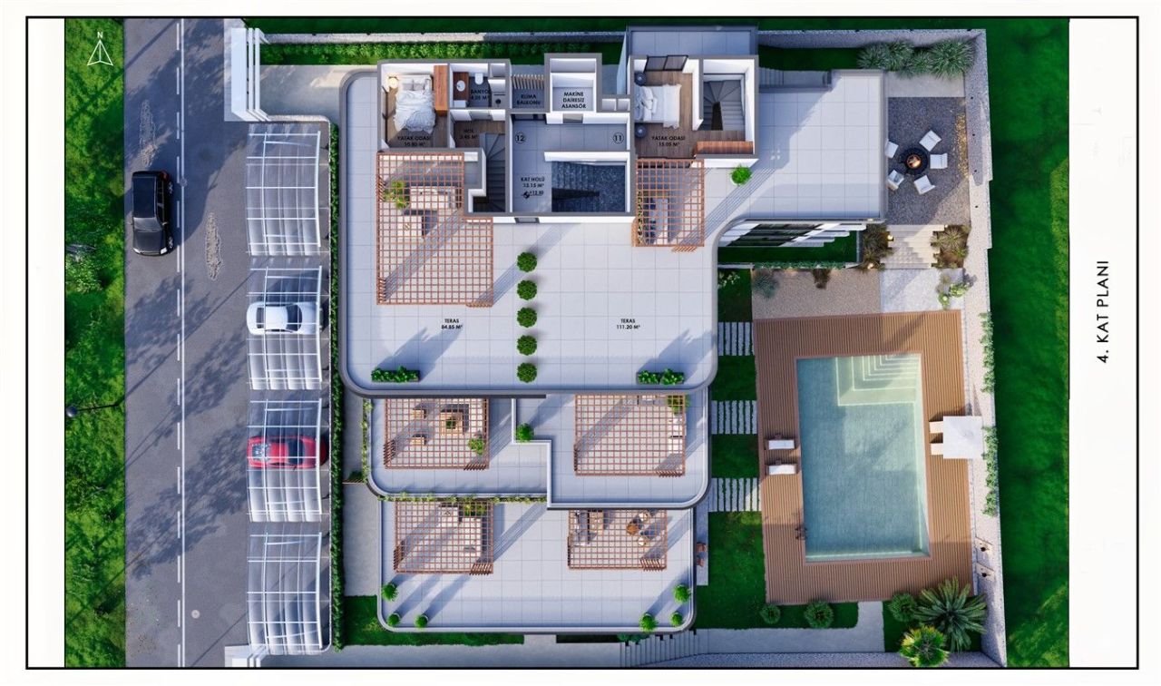 Квартира Алтынташ, Турция, 51 м² - фото 10