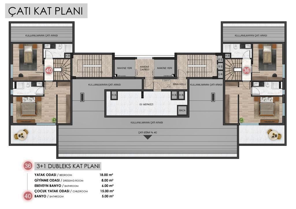 Квартира Алтынташ, Турция, 50 м² - фото 12