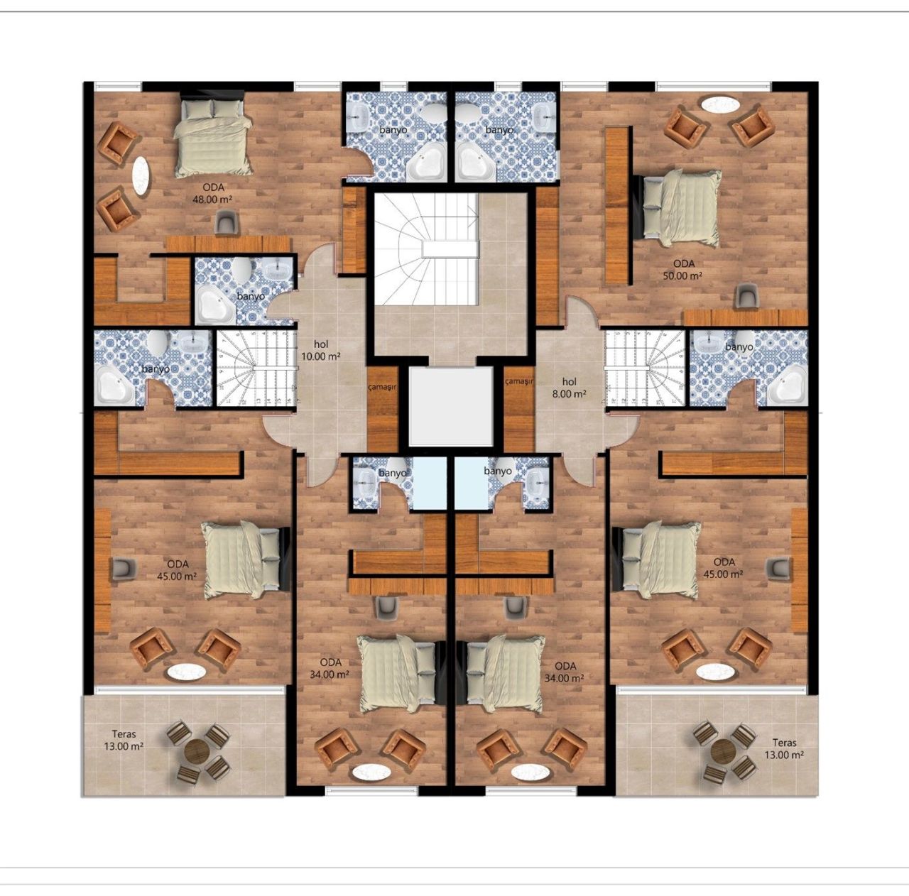 Квартира в Анталии, Турция, 100 м² - фото 12