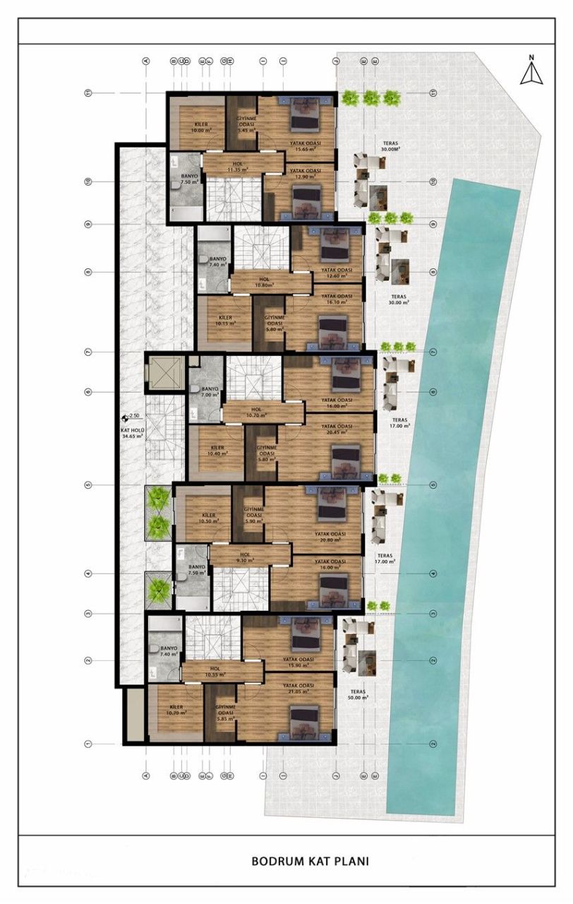 Квартира Алтынташ, Турция, 76 м² - фото 12