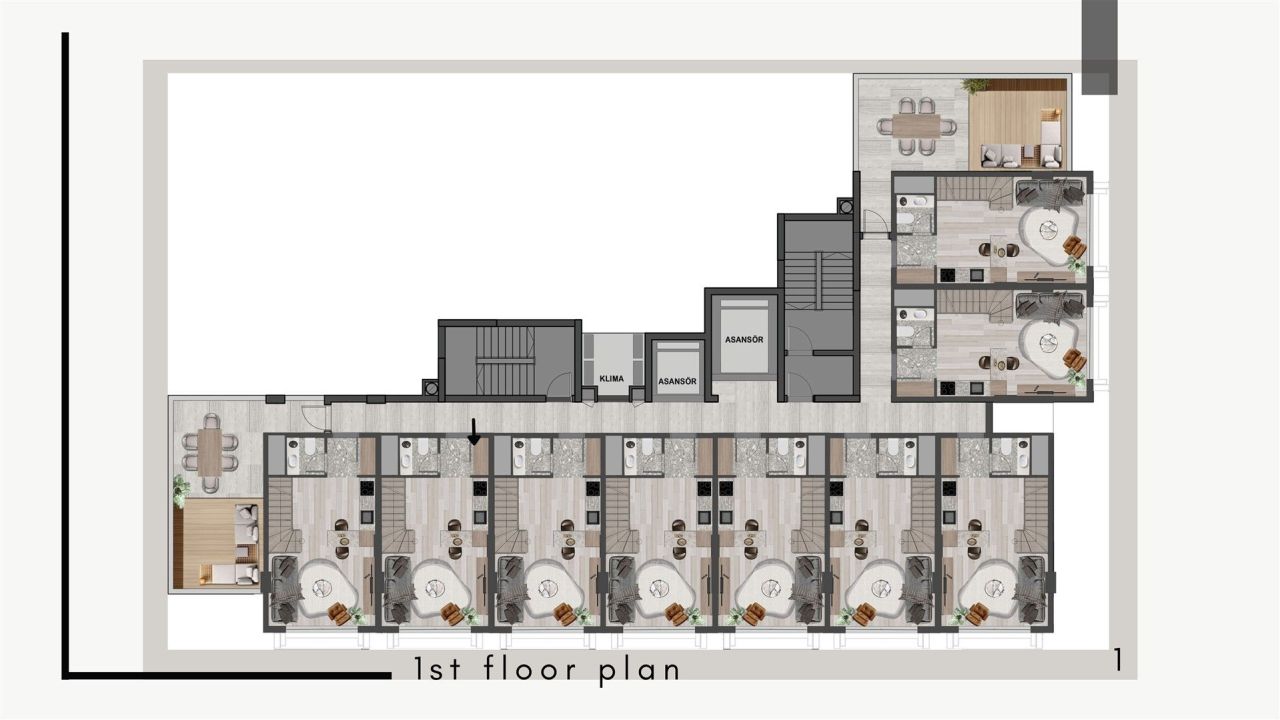 Квартира в Анталии, Турция, 56 м² - фото 14