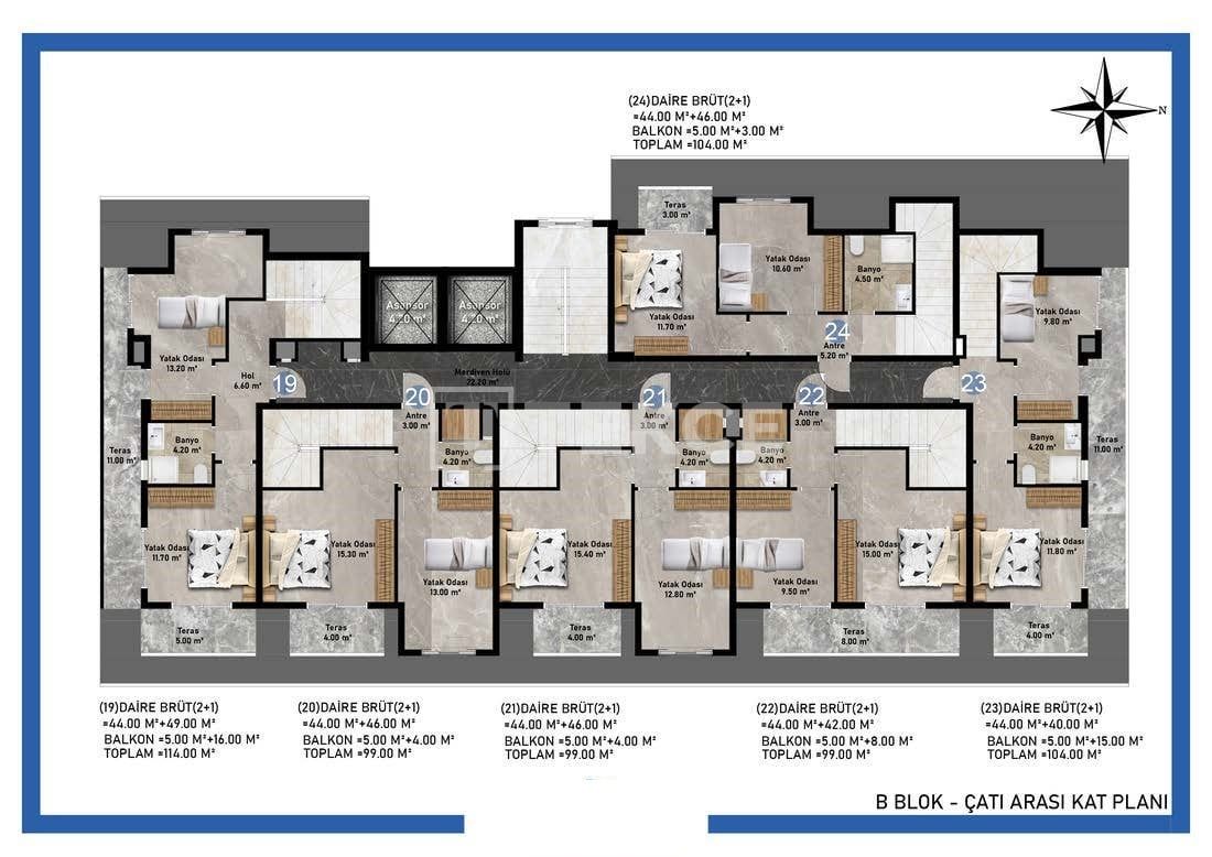 Пентхаус в Алании, Турция, 100 м² - фото 12