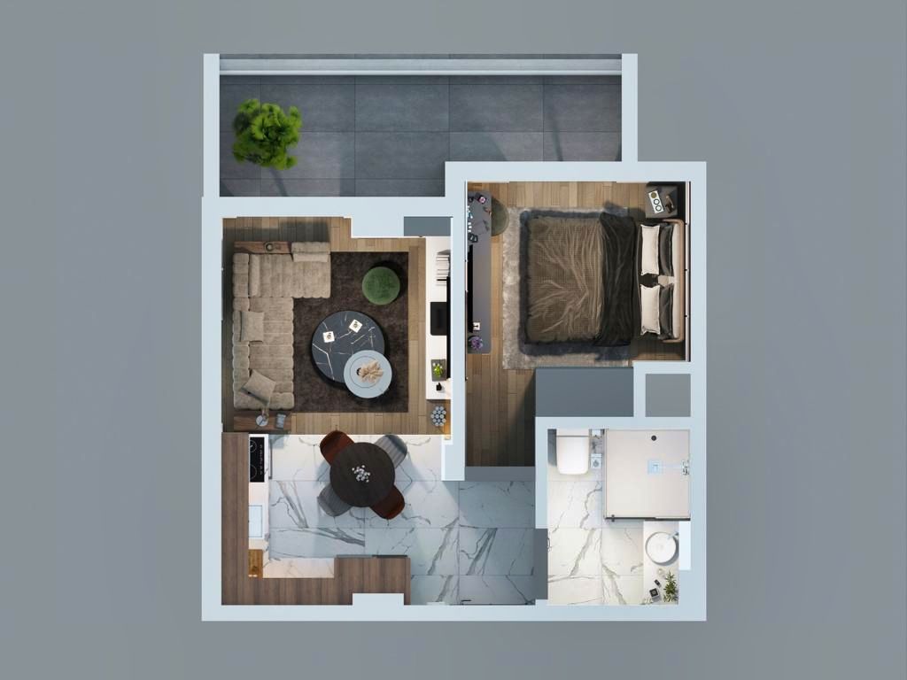 Квартира Алтынташ, Турция, 40 м² - фото 15