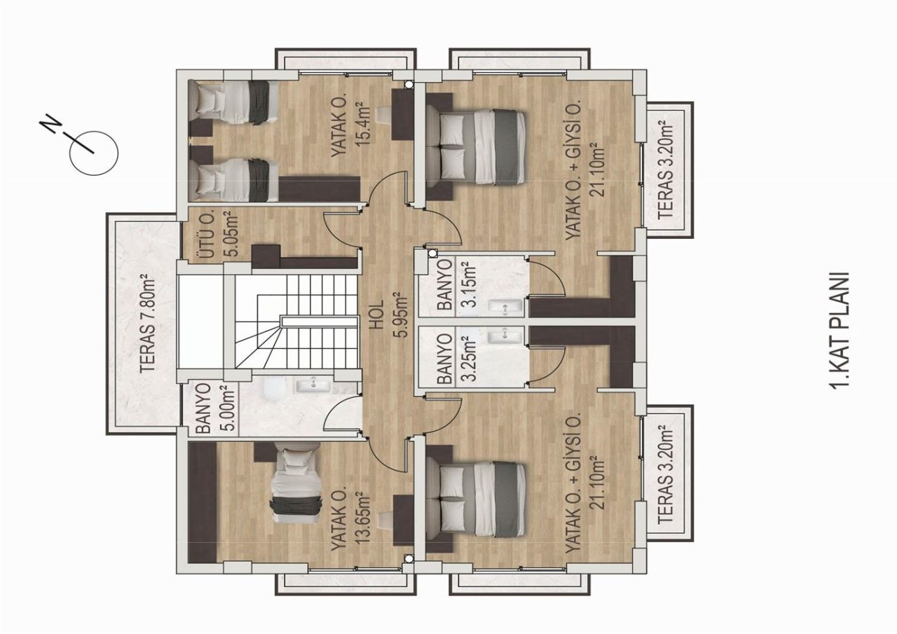 Вилла в Ларе, Турция, 280 м² - фото 19