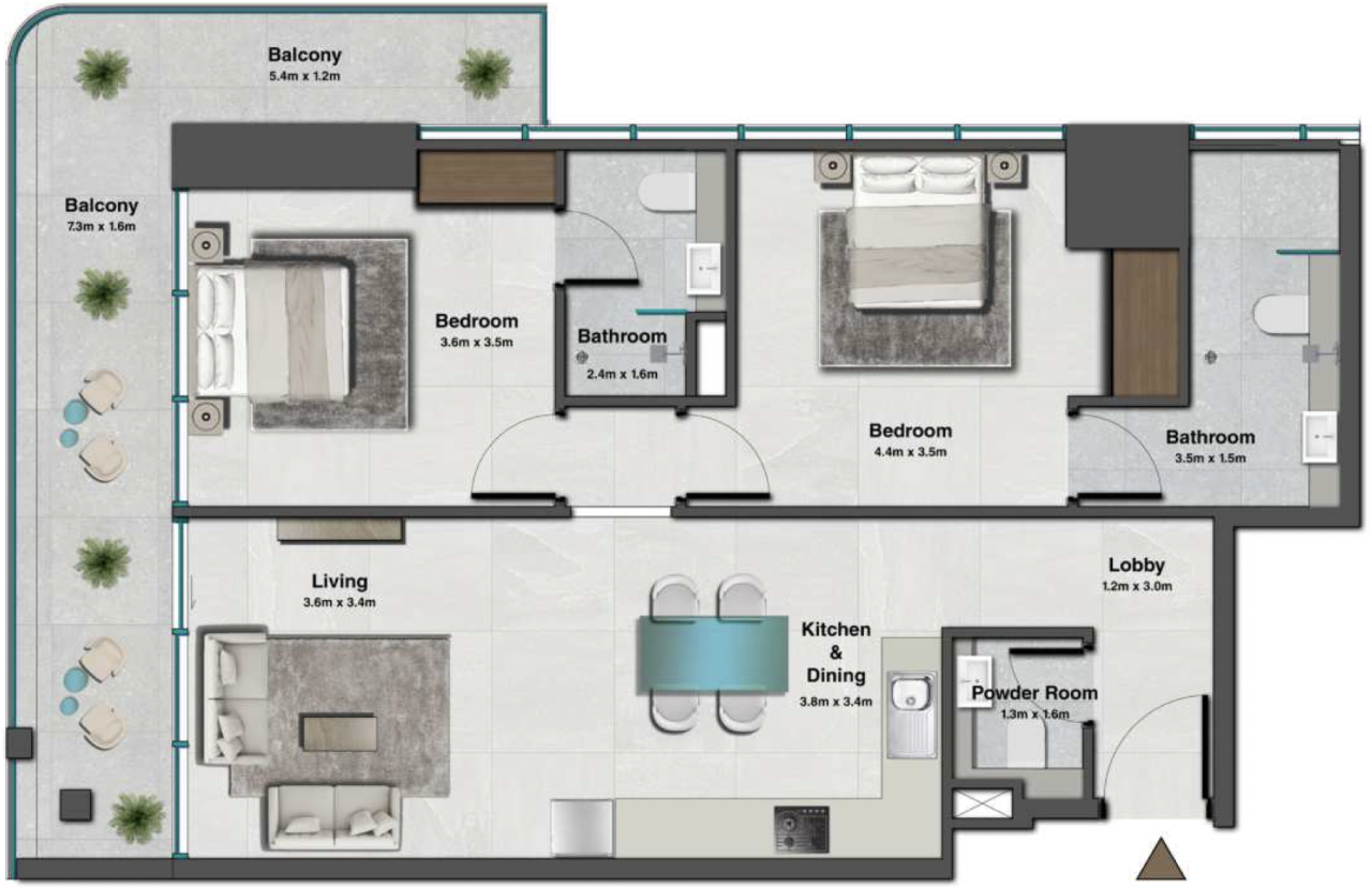 Квартира в Дубае, ОАЭ, 97 м² - фото 11
