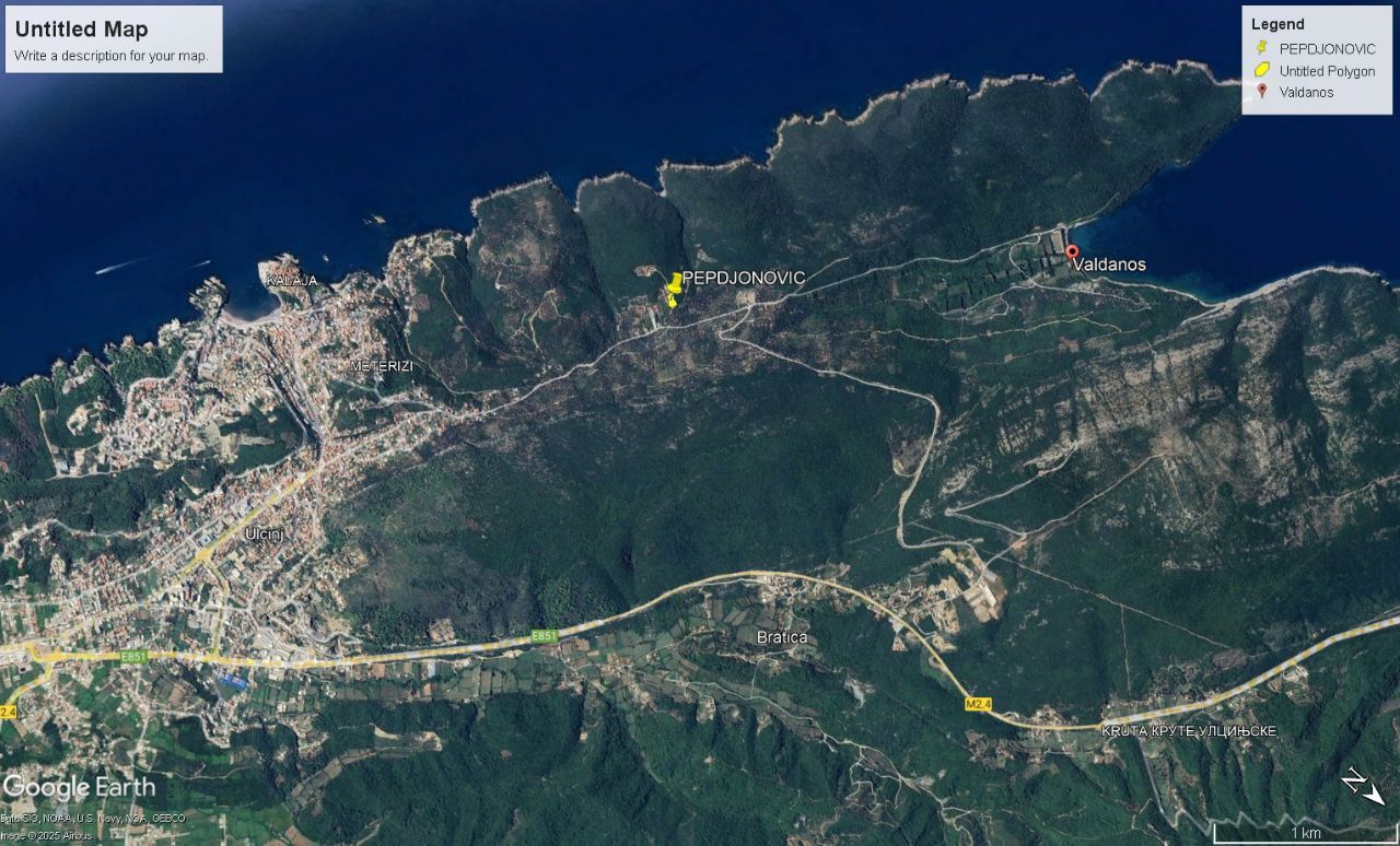 Земля в Улцине, Черногория, 2 207 м² - фото 12