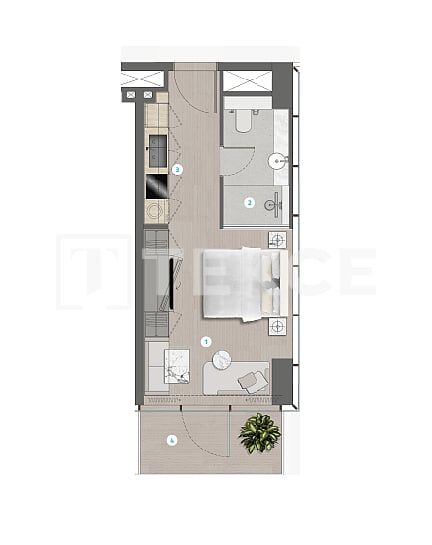 Апартаменты Остров Аль-Марджан, ОАЭ, 123 м² - фото 7