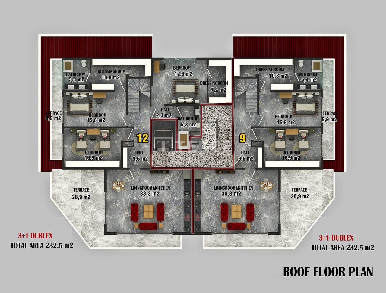 Пентхаус в Алании, Турция, 236 м² - фото 14