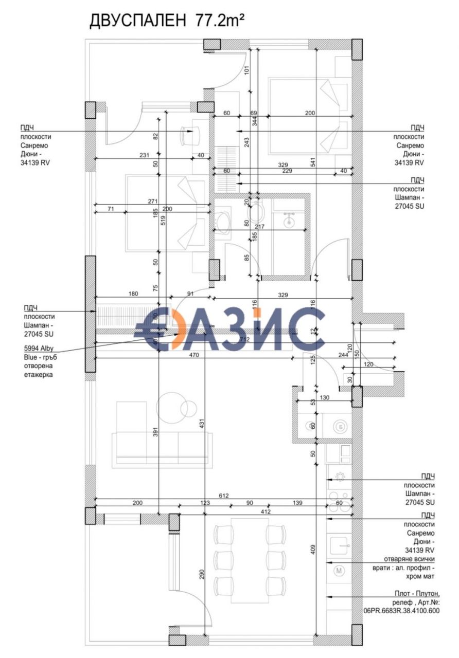 Апартаменты на Солнечном берегу, Болгария, 110.1 м² - фото 19