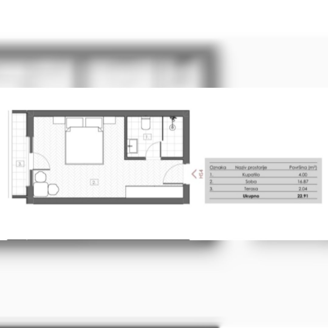 Квартира в Баре, Черногория, 23 м² - фото 4