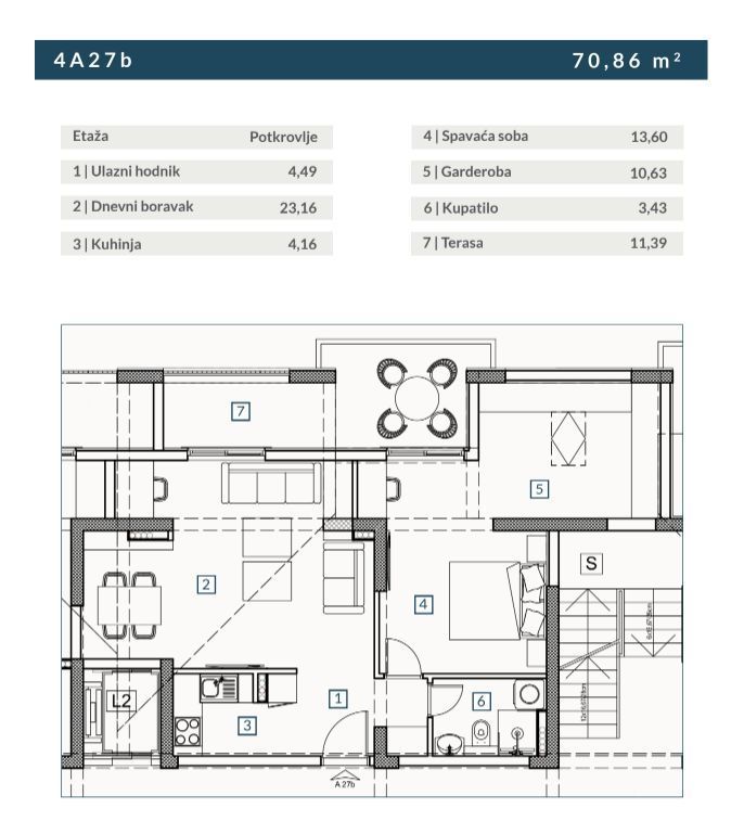 Апартаменты в Будве, Черногория, 70.86 м² - фото 1