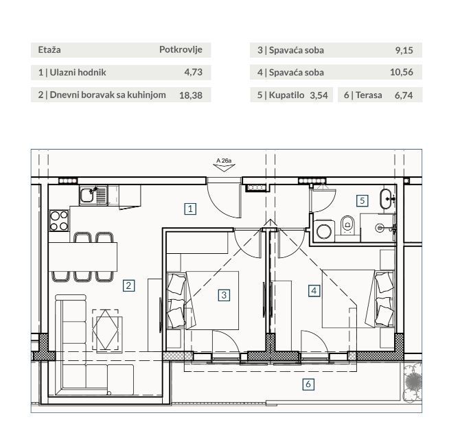 Апартаменты в Будве, Черногория, 53.1 м² - фото 1