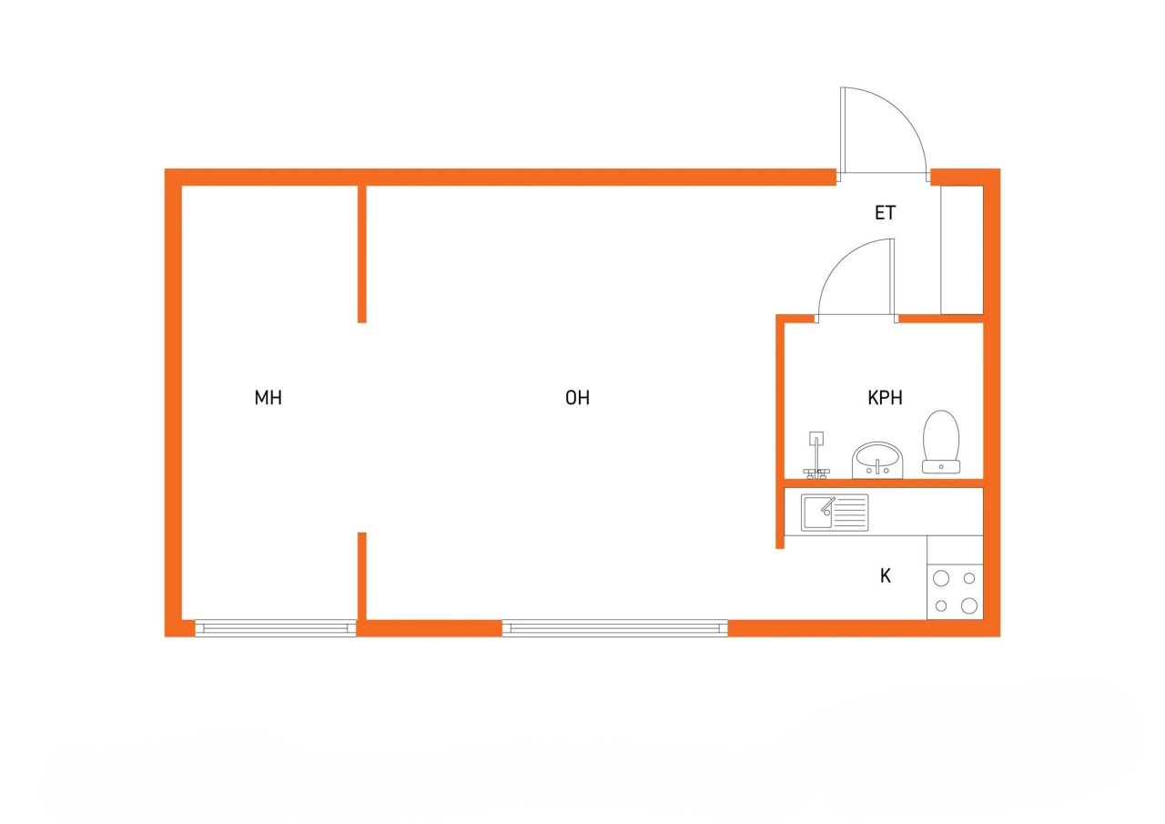 Квартира в Иисалми, Финляндия, 30.5 м² - фото 2