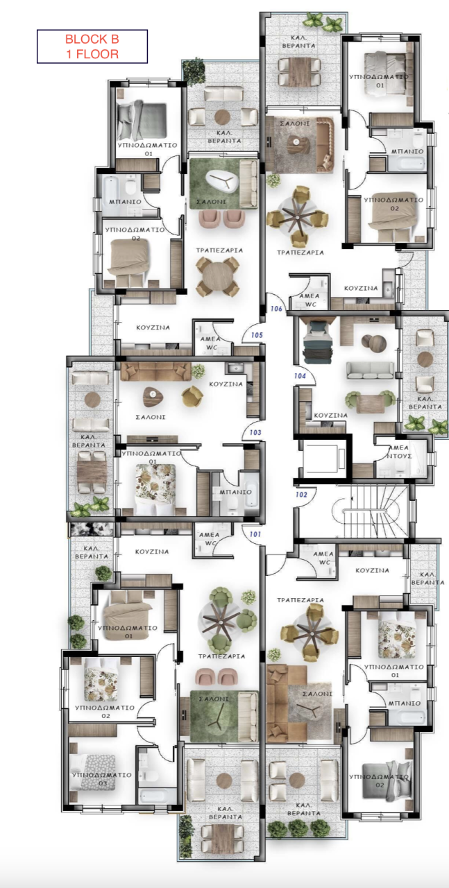 Апартаменты в Като-Полемидии, Кипр, 50 м² - фото 1