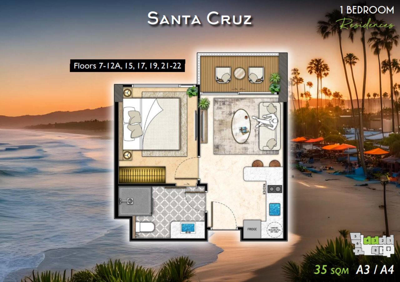 Квартира в Паттайе, Таиланд, 35 м² - фото 2