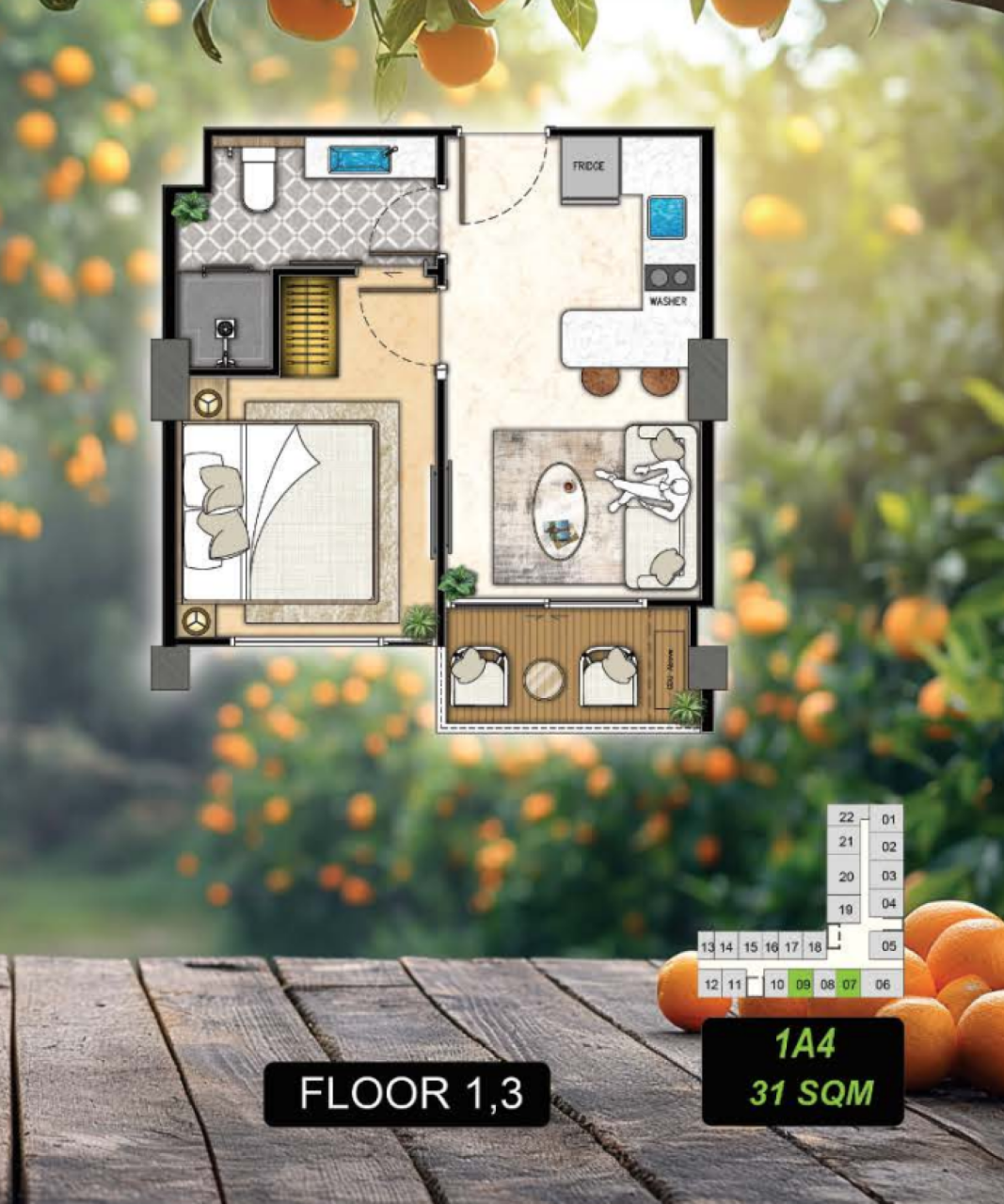 Квартира в Паттайе, Таиланд, 31 м² - фото 2