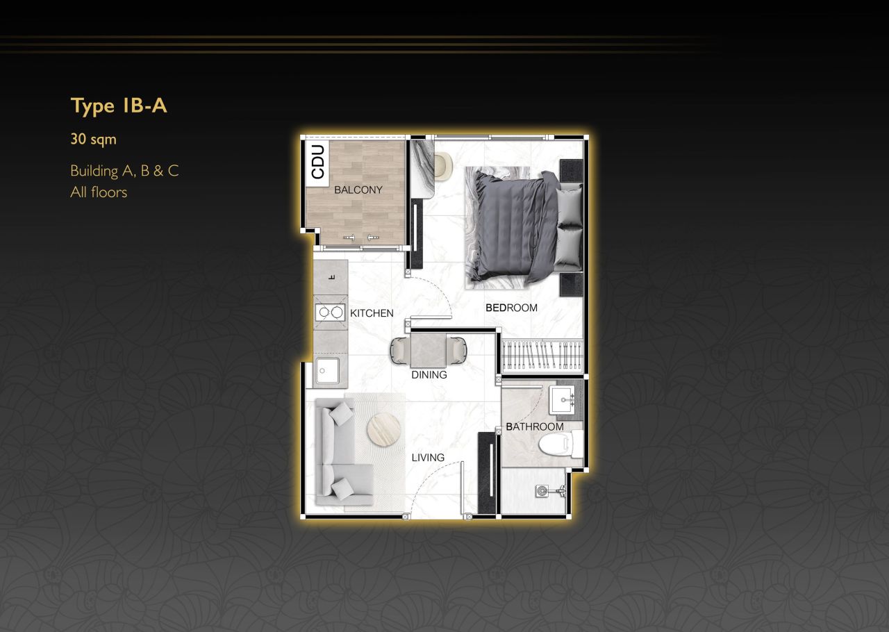 Квартира в Паттайе, Таиланд, 30 м² - фото 2