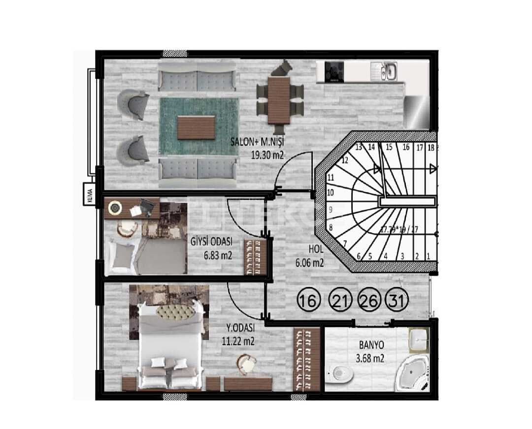 Апартаменты в Стамбуле, Турция, 50 м² - фото 15