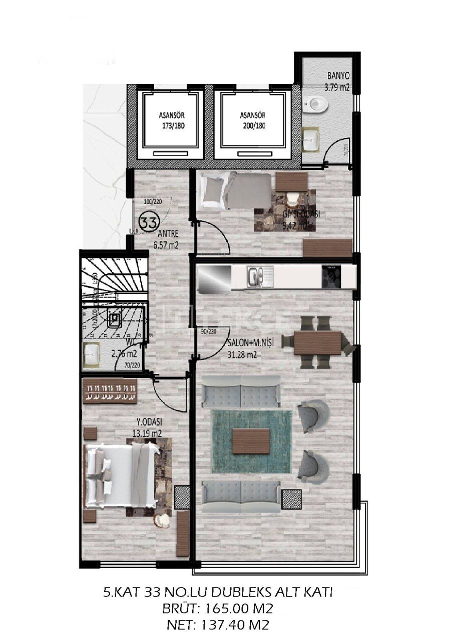 Апартаменты в Стамбуле, Турция, 120 м² - фото 16