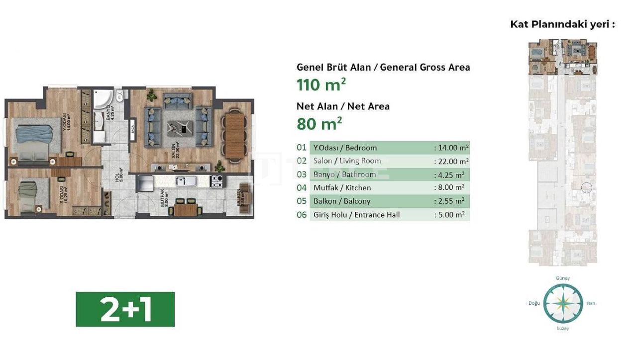 Апартаменты в Стамбуле, Турция, 97 м² - фото 18