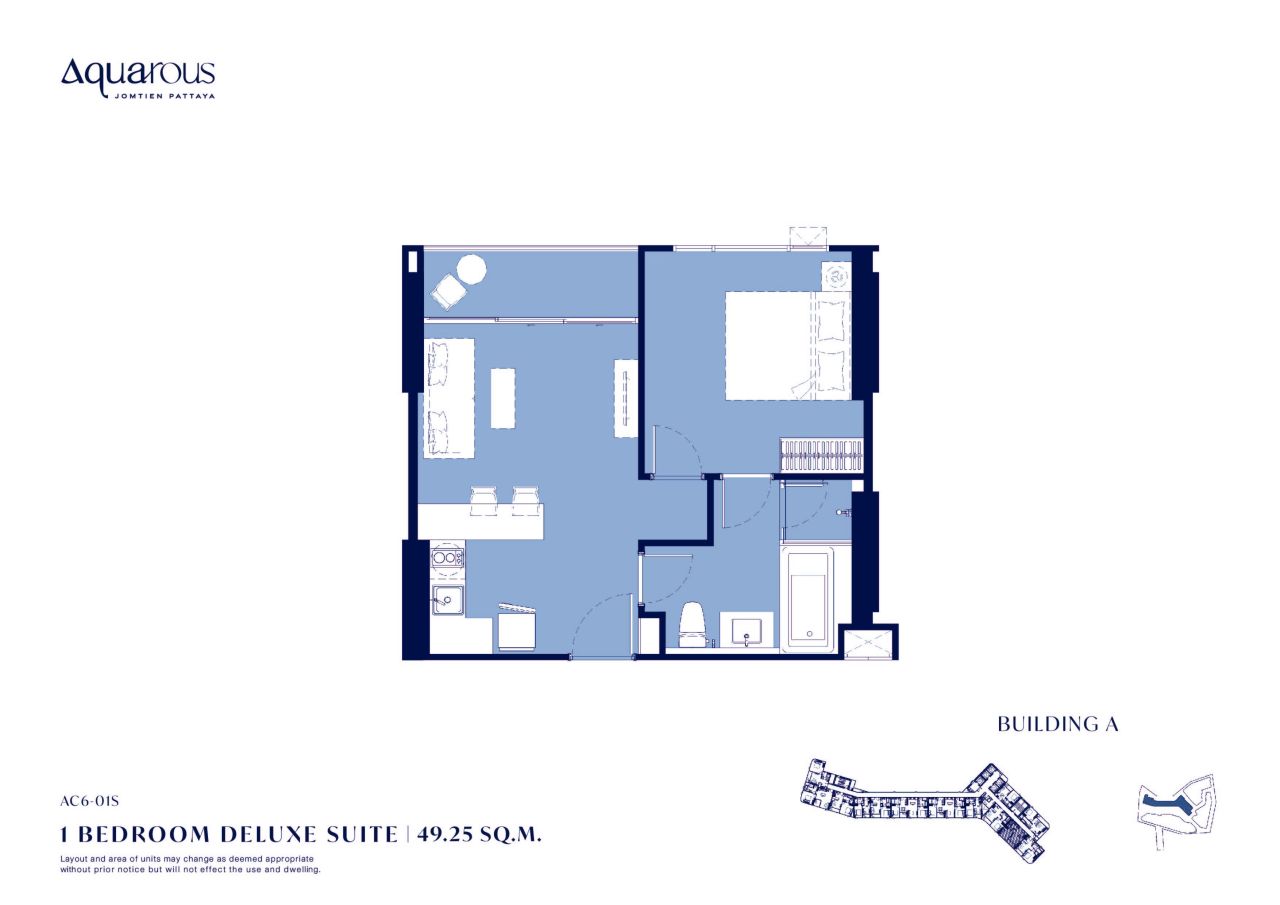 Квартира в Паттайе, Таиланд, 49.25 м² - фото 2