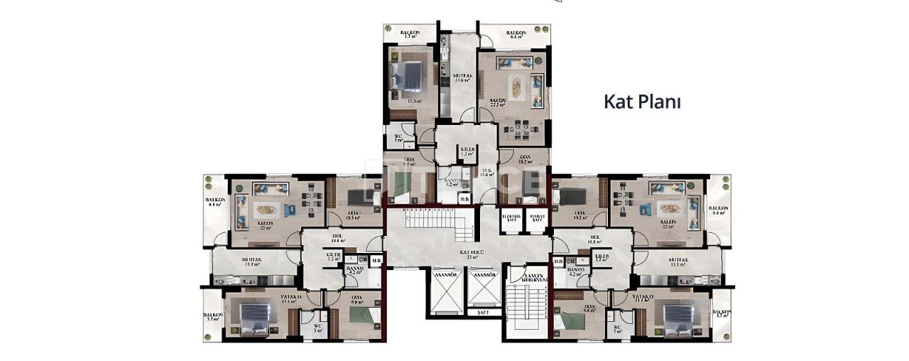Апартаменты Байраклы, Турция, 120 м² - фото 7