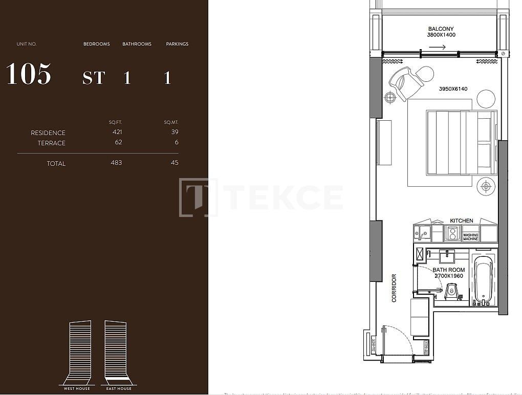 Апартаменты Бизнес-Бэй, ОАЭ, 65 м² - фото 16