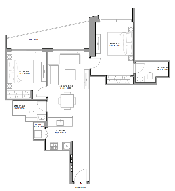 Квартира в Дубае, ОАЭ, 87 м² - фото 14