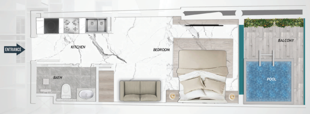 Студия в Дубае, ОАЭ, 35 м² - фото 18