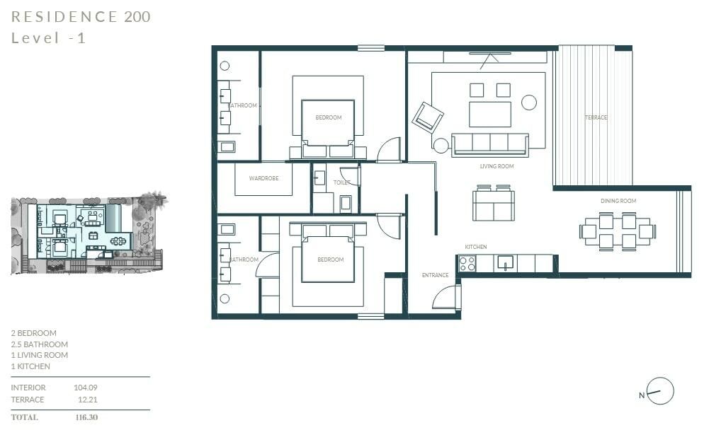 Квартира в Кумборе, Черногория, 55 м² - фото 2
