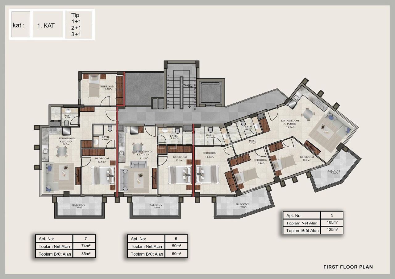 Пентхаус в Алании, Турция, 125 м² - фото 18