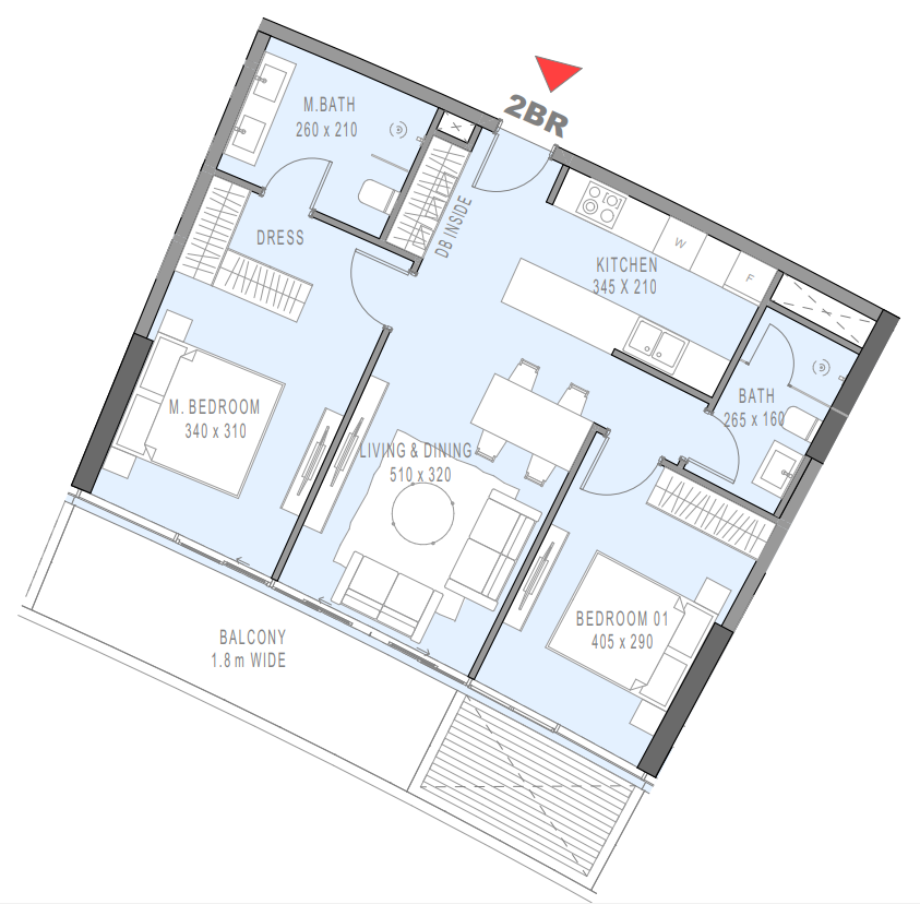 Квартира в Абу-Даби, ОАЭ, 89 м² - фото 13