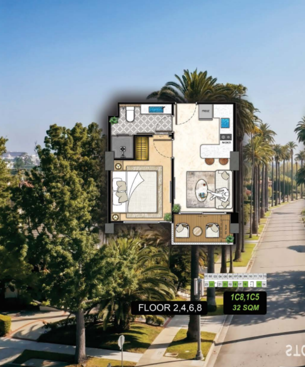 Квартира в Паттайе, Таиланд, 40 м² - фото 2