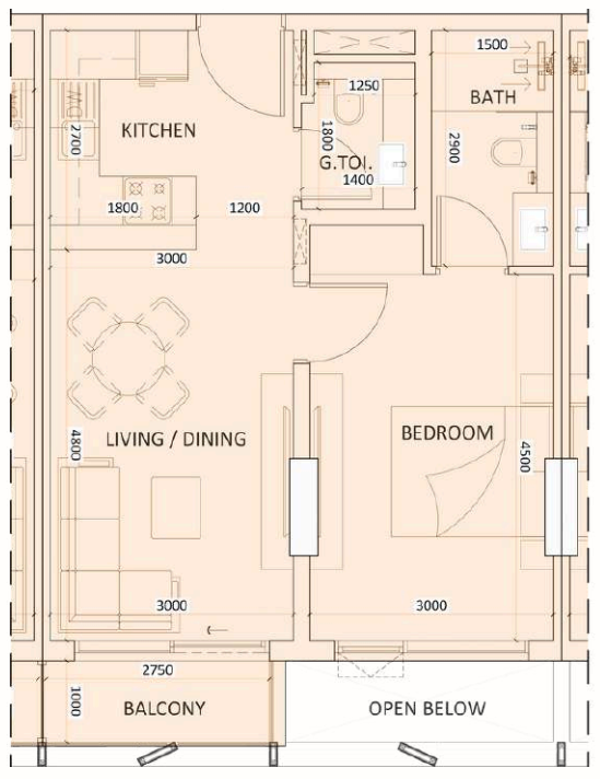 Квартира в Дубае, ОАЭ, 54 м² - фото 10