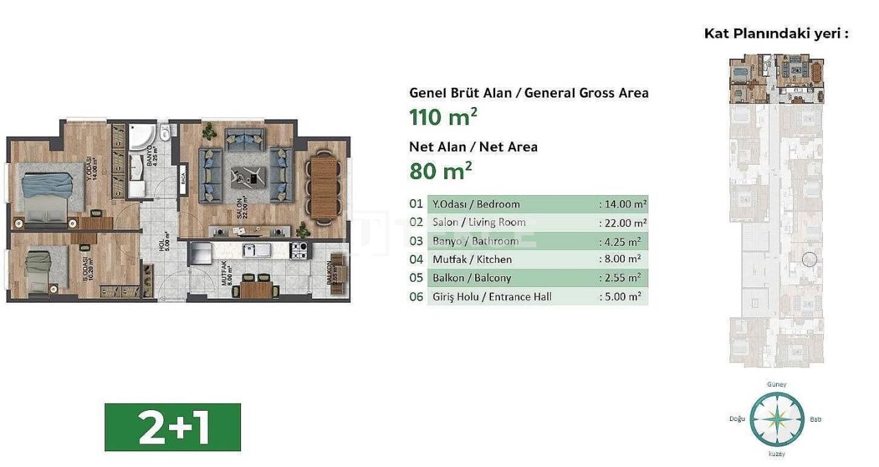 Апартаменты в Стамбуле, Турция, 101 м² - фото 15