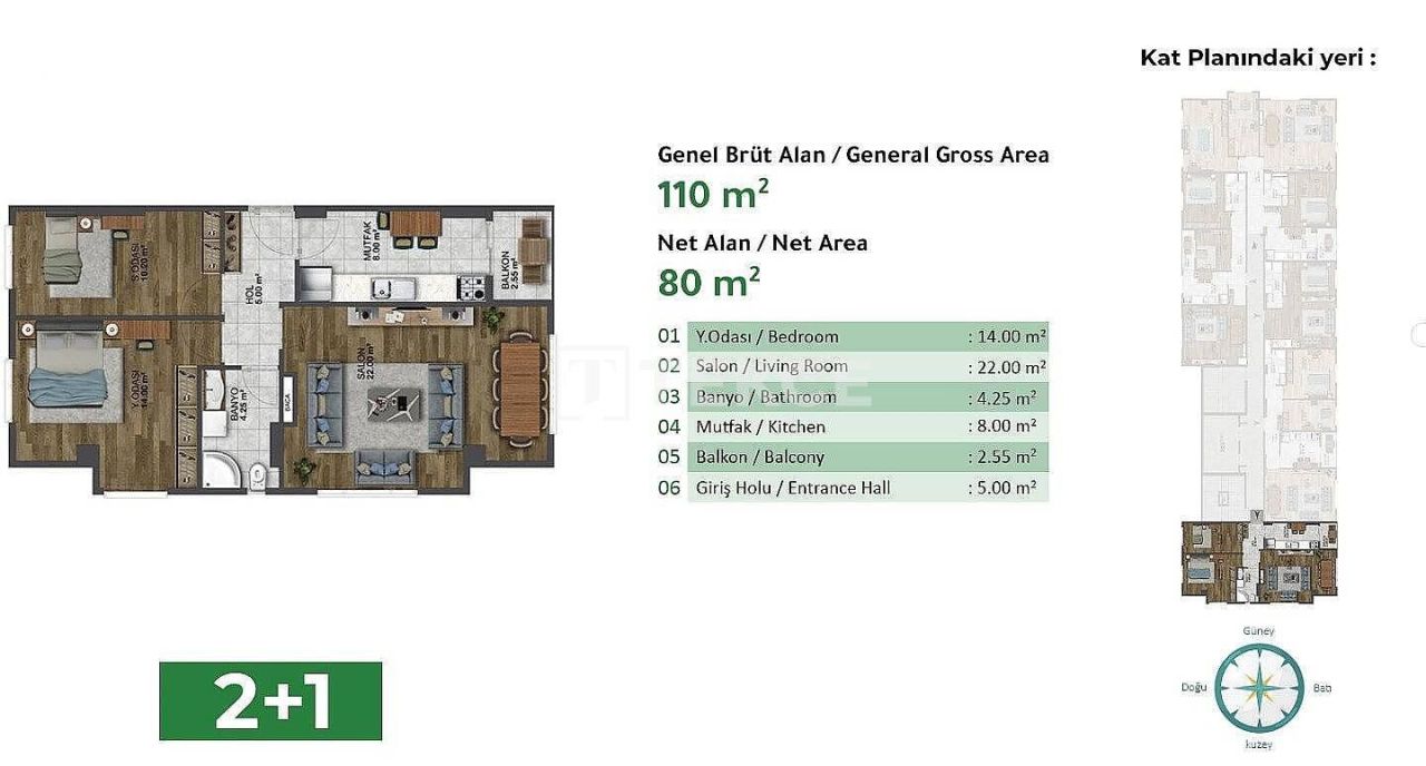 Апартаменты в Стамбуле, Турция, 101 м² - фото 17