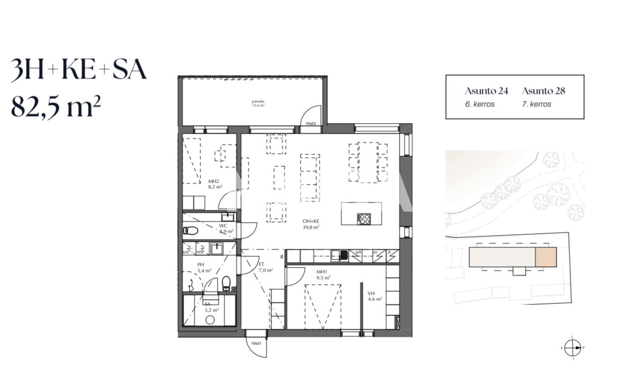 Апартаменты Торнио, Финляндия, 82.5 м² - фото 2