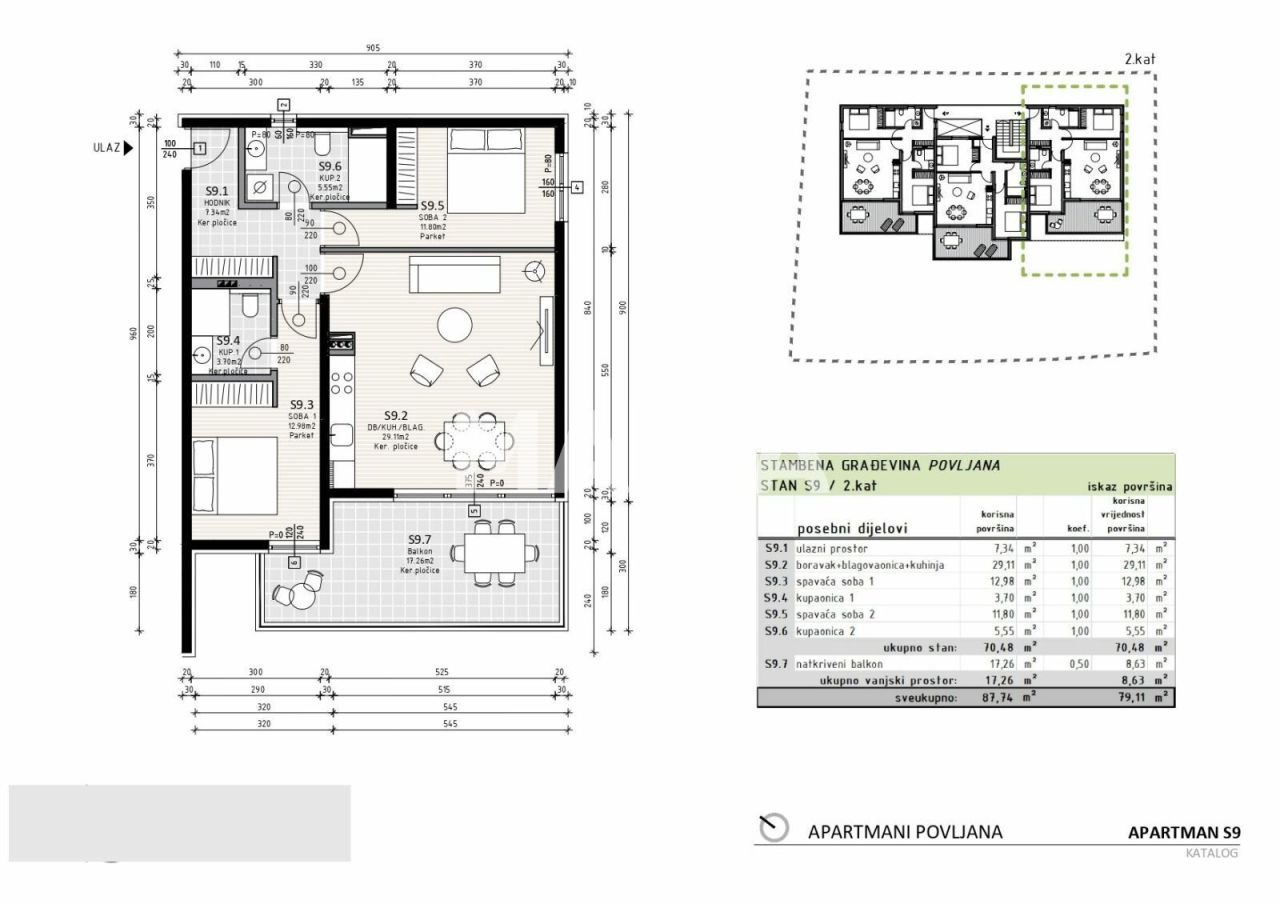 Апартаменты Povljana, Хорватия, 79 м² - фото 2
