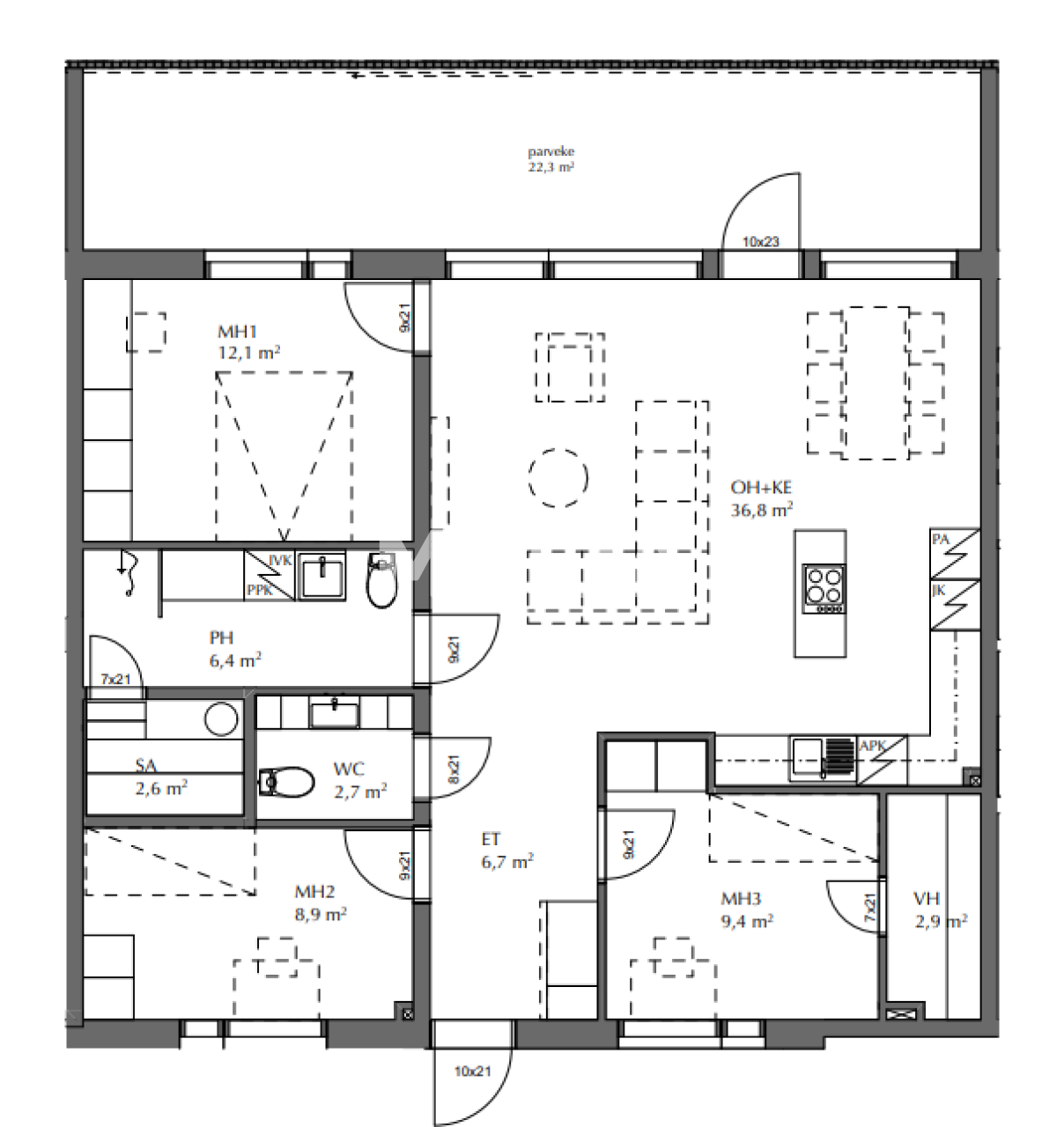 Апартаменты Торнио, Финляндия, 91 м² - фото 2