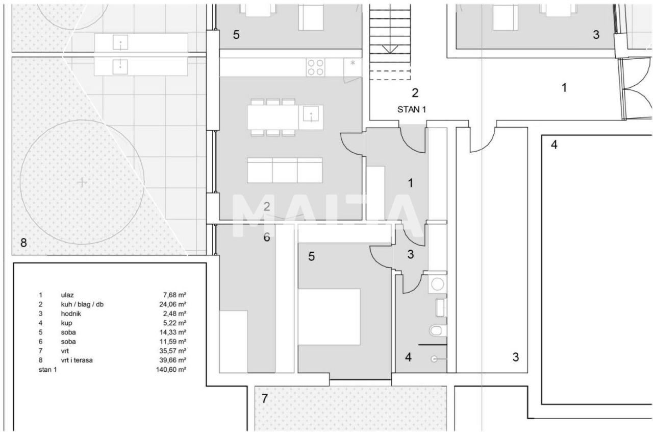 Апартаменты в Шибенике, Хорватия, 88 м² - фото 2