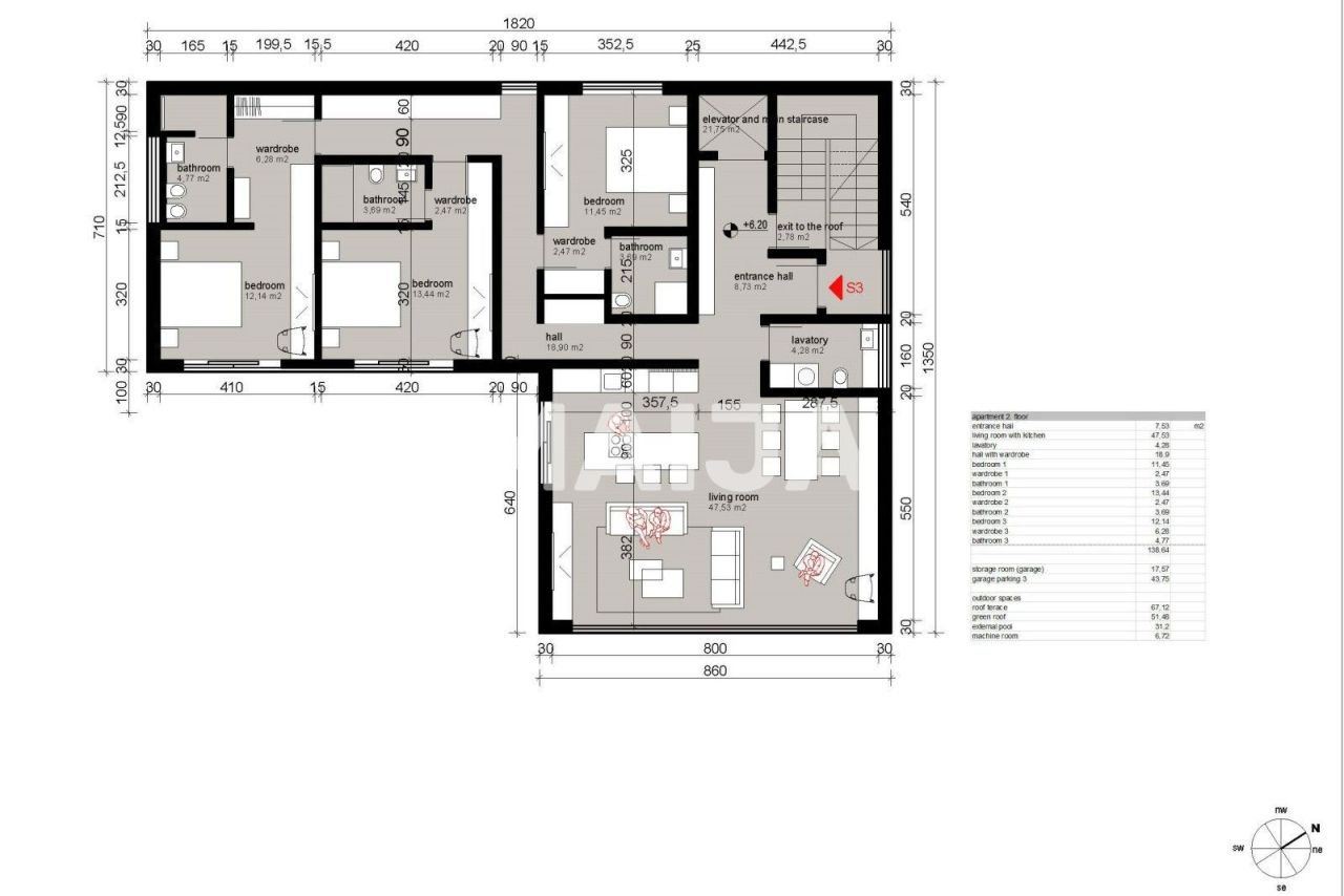 Апартаменты в Ичичах, Хорватия, 138.64 м² - фото 2