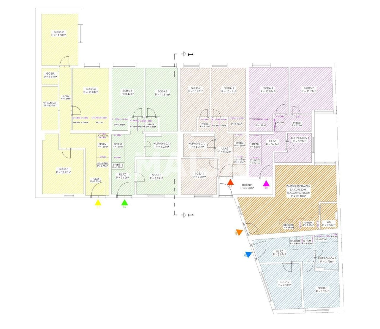Апартаменты Zagreb-Donji Grad, Хорватия, 130 м² - фото 7