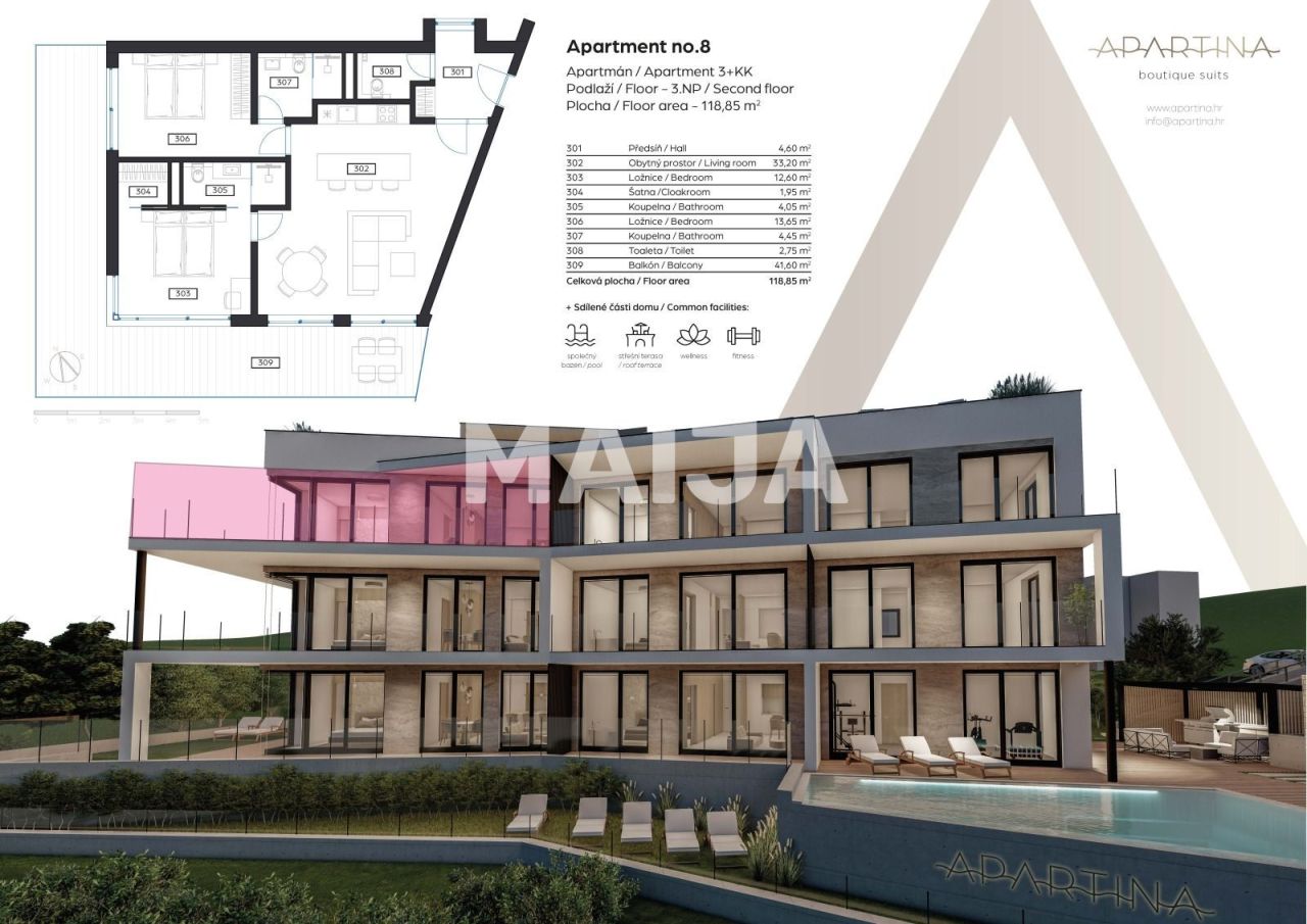 Апартаменты Rtina, Хорватия, 119 м² - фото 18