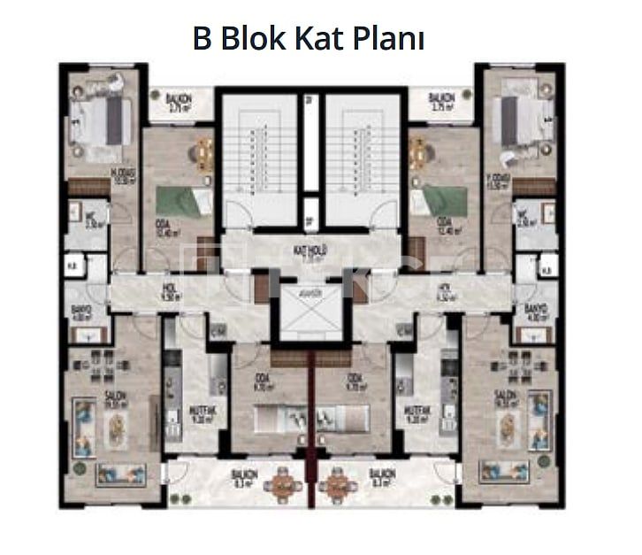Апартаменты Байраклы, Турция, 105 м² - фото 5