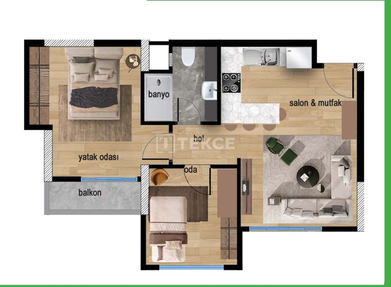 Апартаменты Мезитли, Турция, 74 м² - фото 19
