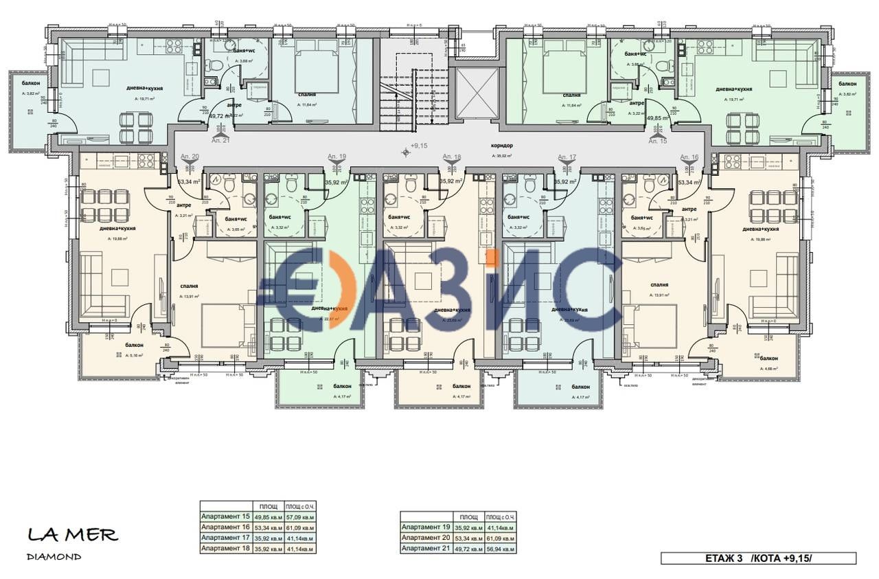 Апартаменты в Святом Власе, Болгария, 61.1 м² - фото 7