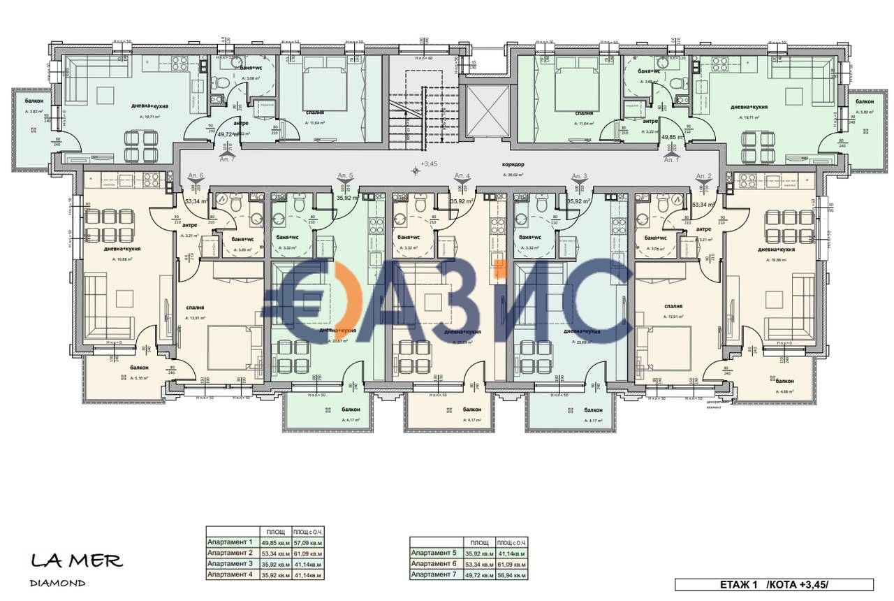 Апартаменты в Святом Власе, Болгария, 61.1 м² - фото 10