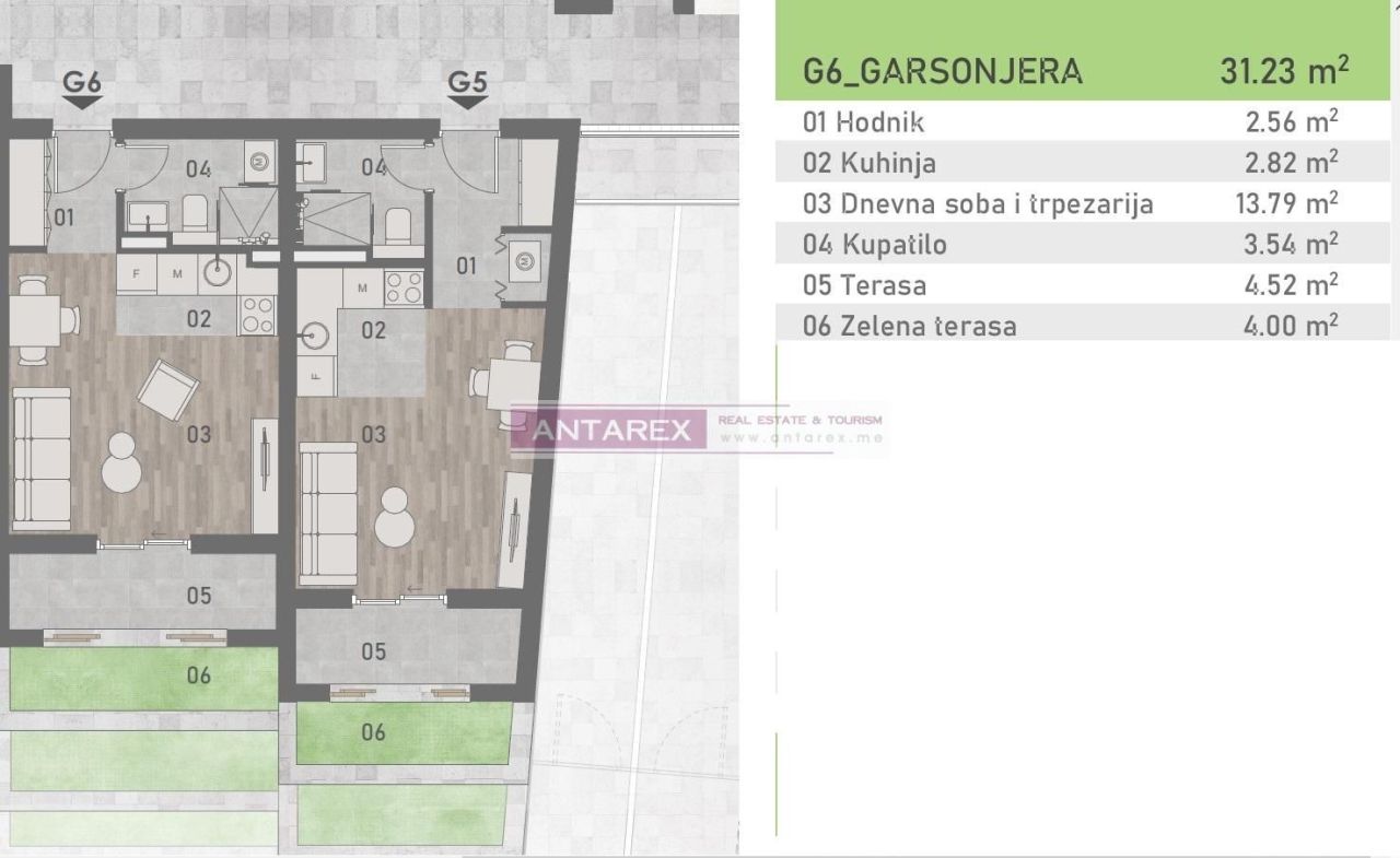 Апартаменты в Игало, Черногория, 31 м² - фото 8