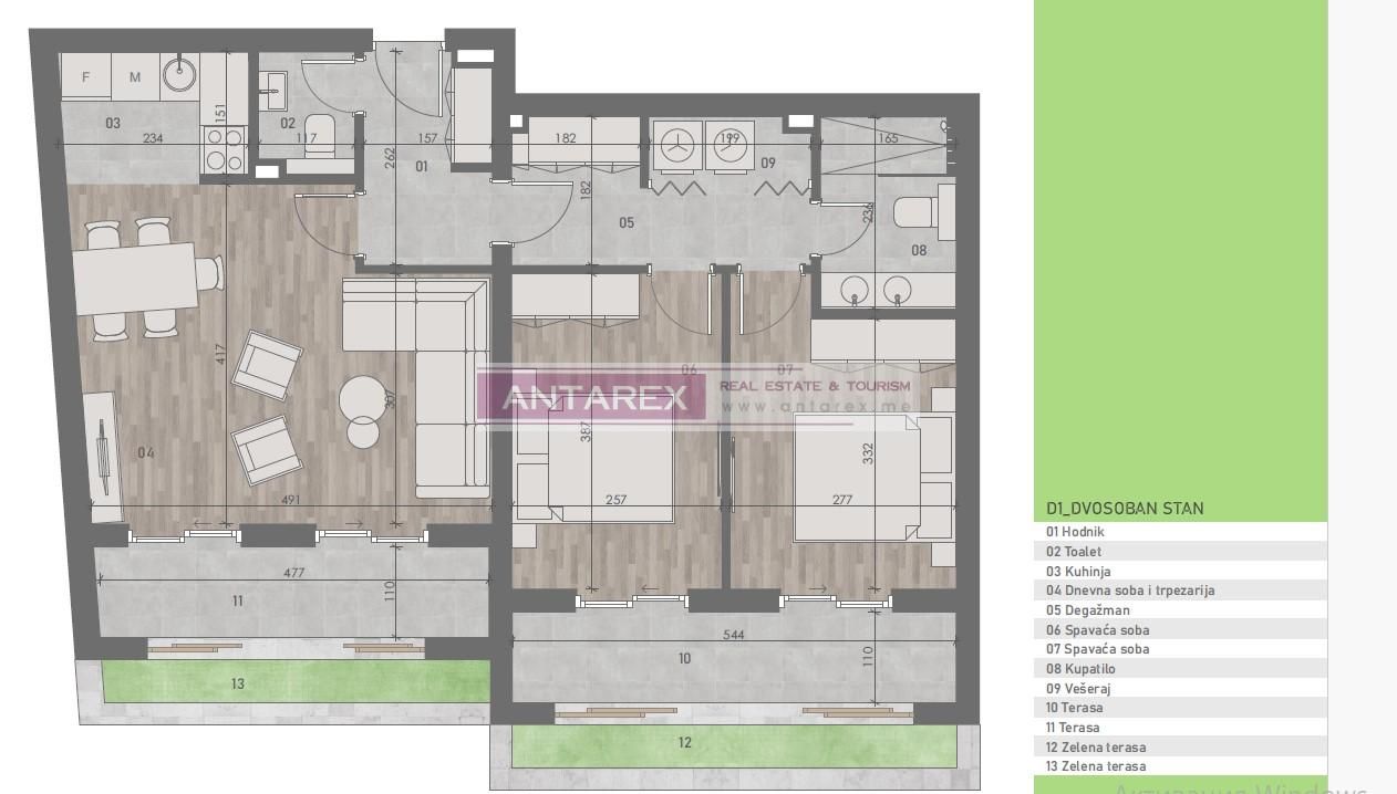 Апартаменты в Игало, Черногория, 31 м² - фото 9
